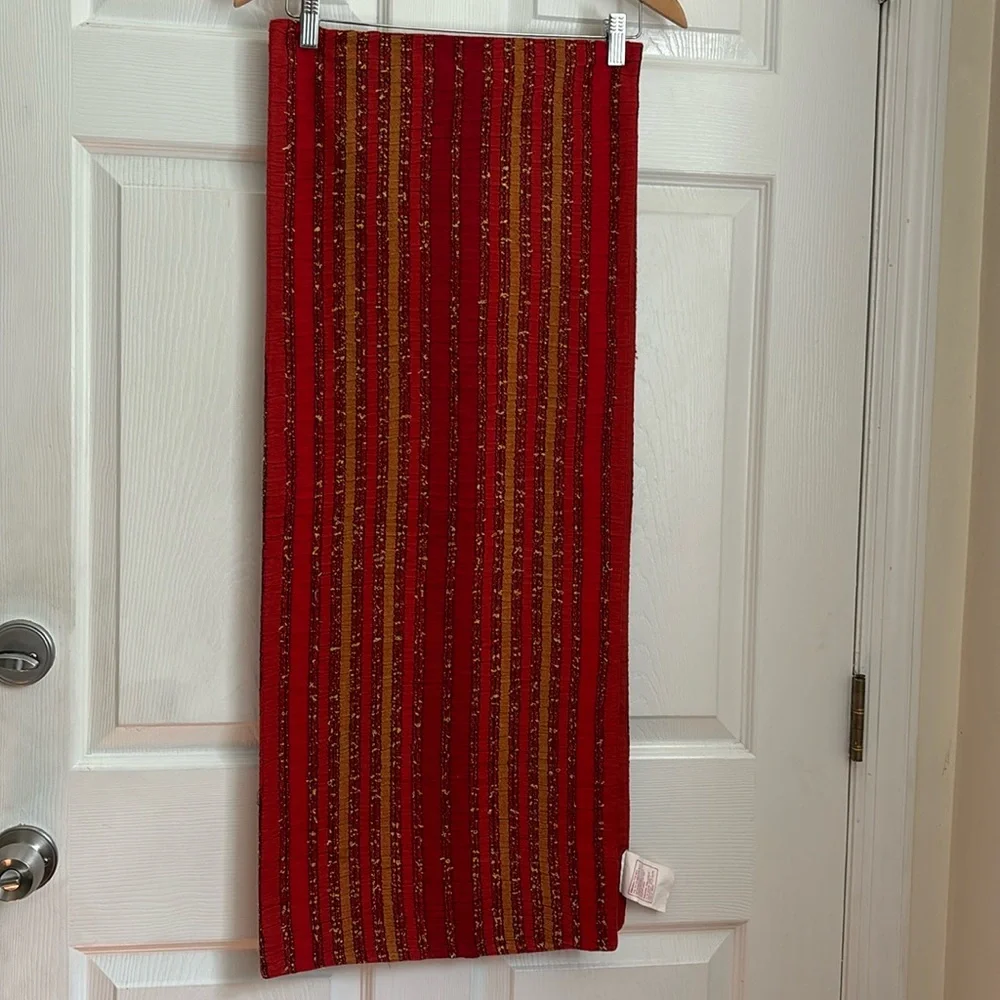 PIER 1 Imports table runner fall theme autumn orange color scheme thanksgiving